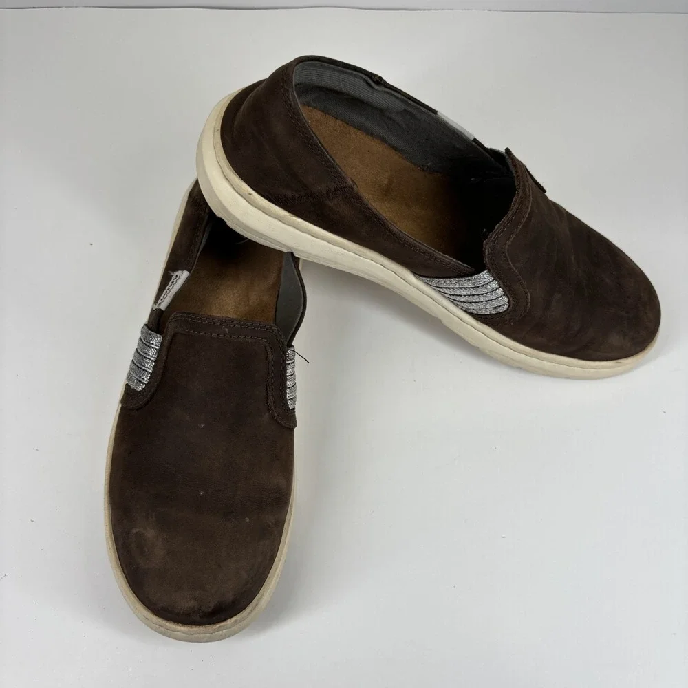 Ariat Ryder Cruiser Women's US 9B Palm/Brown Leather Comfort Slip-On Loafer Shoe